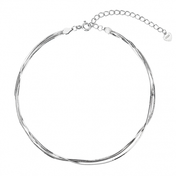 Obrázok pre Strieborná retiazka na nohu tri retiazky háde 16002.1