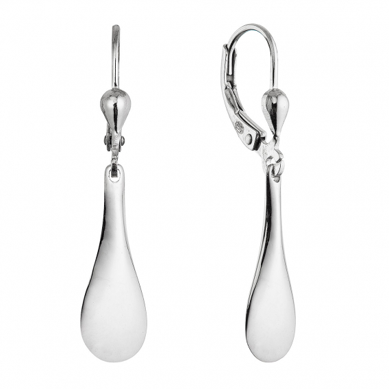 Obrázok pre Strieborné dlhé visiace náušnice kvapky 61086