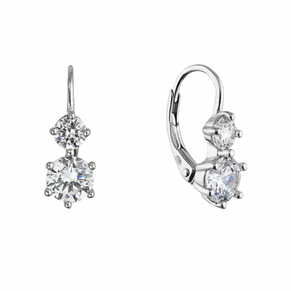 Obrázok pre Strieborné dvojité náušnice 11686.1