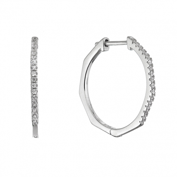 Obrázok pre Strieborné hranaté kruhy 11555.1