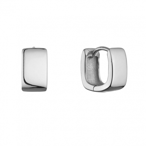 Obrázok pre Strieborné hranaté náušnice kruhy 61104