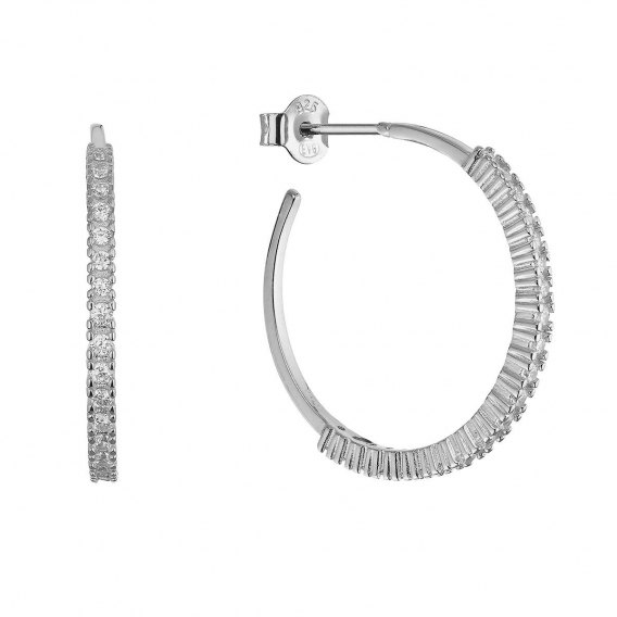 Obrázok pre Strieborné kruhy so zirkónmi 11775.1