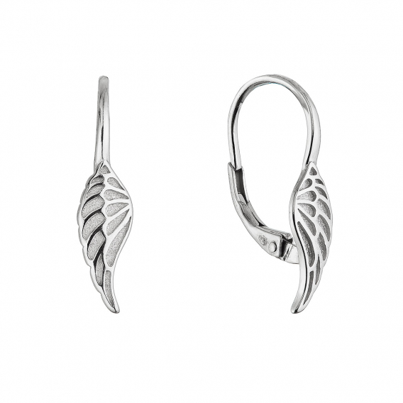 Obrázok pre Strieborné náušnice anjelské krídla 61085
