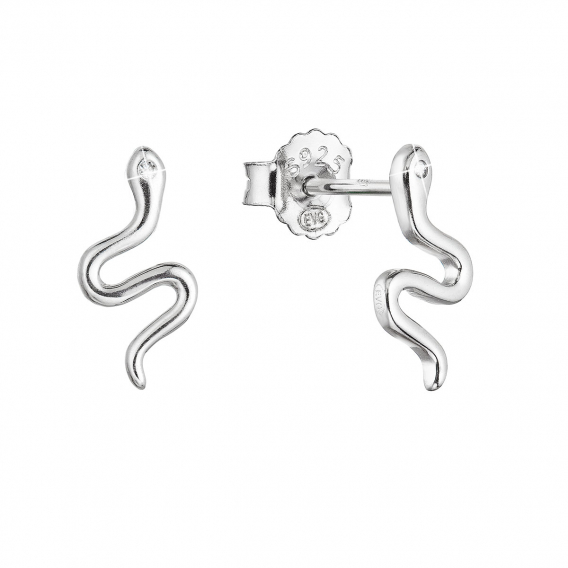 Obrázok pre Strieborné náušnice had so zirkónom 11434.1 crystal