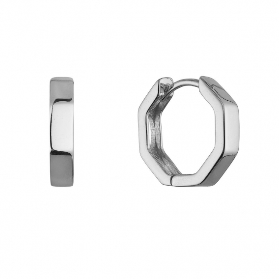 Obrázok pre Strieborné náušnice hranaté kruhy 61102