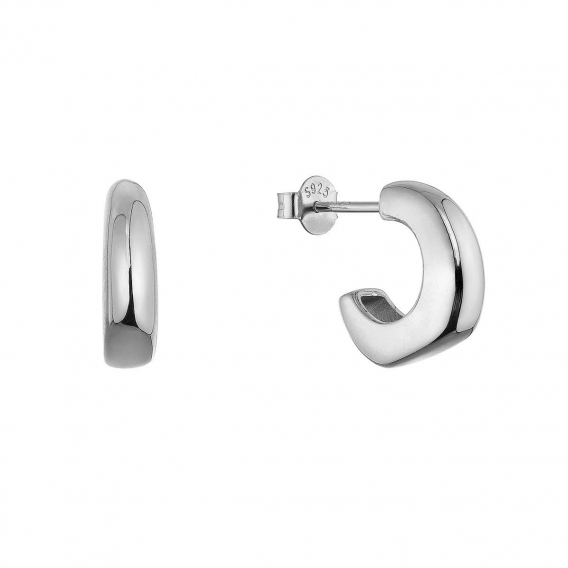 Obrázok pre Strieborné náušnice hranaté kruhy 61109