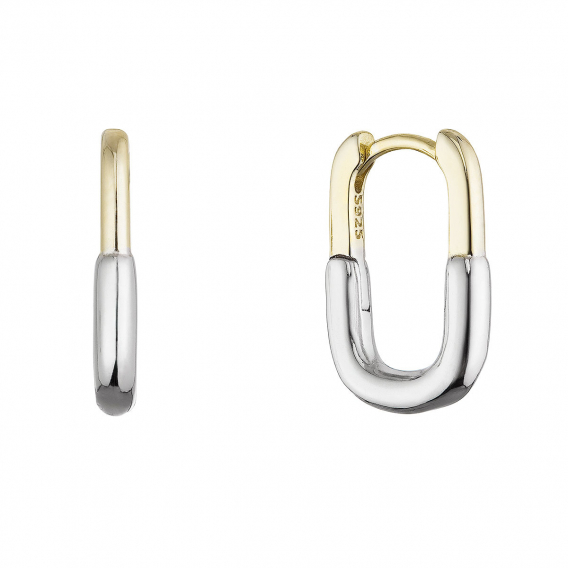 Obrázok pre Strieborné náušnice hranaté oválky 61151