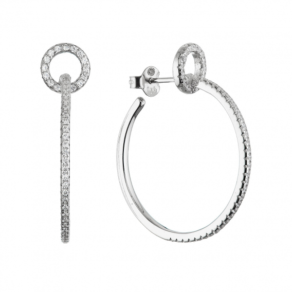 Obrázok pre Strieborné náušnice kruhy 11609.1