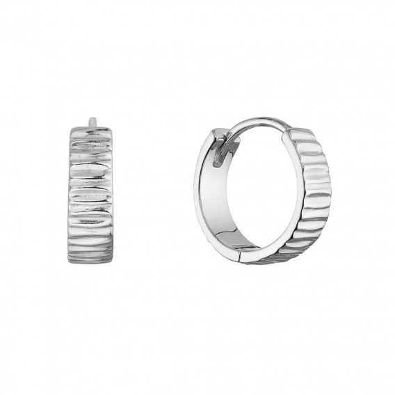 Obrázok pre Strieborné náušnice kruhy plastický vzor 61089