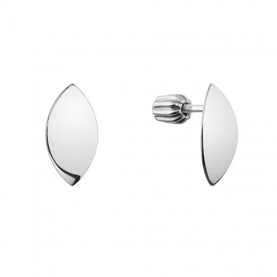 Obrázok pre Strieborné náušnice lesklý lístoček 61137