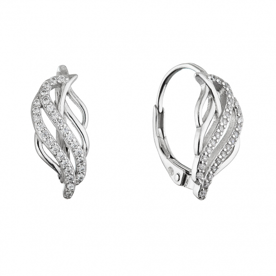 Obrázok pre Strieborné náušnice lístočky 11682.1