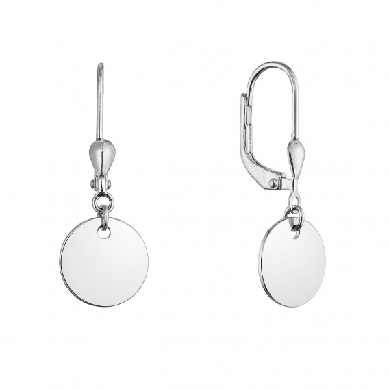 Obrázok pre Strieborné náušnice placky 61134