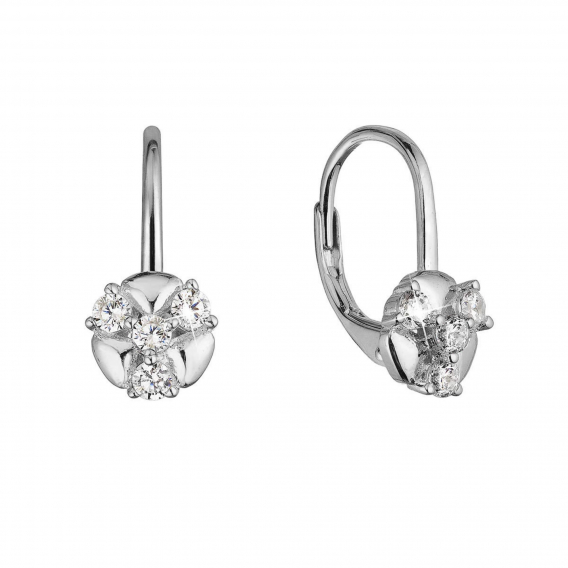 Obrázok pre Strieborné náušnice s čírymi zirkónmi 11508.1 crystal