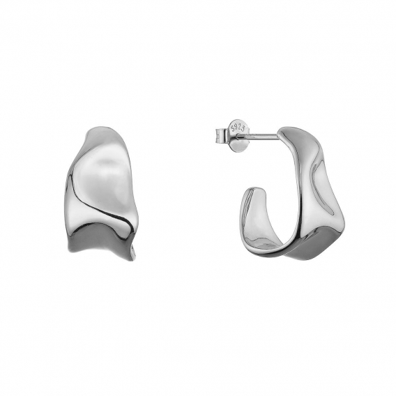 Obrázok pre Strieborné náušnice s elegantnými líniami 61111
