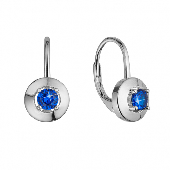 Obrázok pre Strieborné náušnice s modrým zirkónom 11510.3 blue