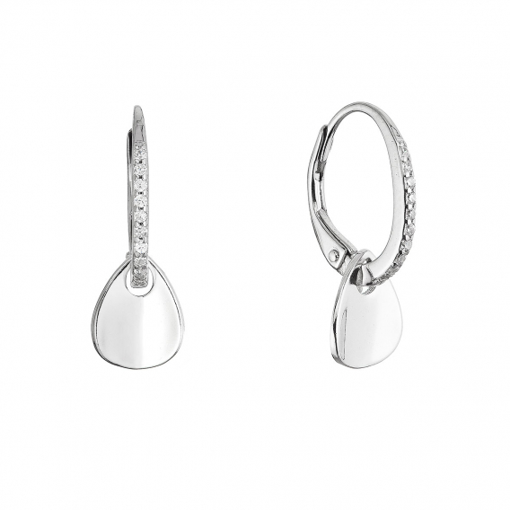 Obrázok pre Strieborné náušnice so zavesenou placičkou 11722.1