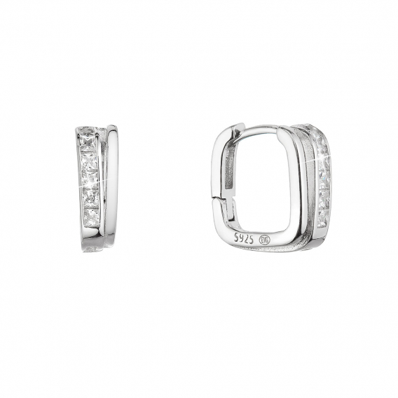 Obrázok pre Strieborné náušnice so zirkónmi 11448.1