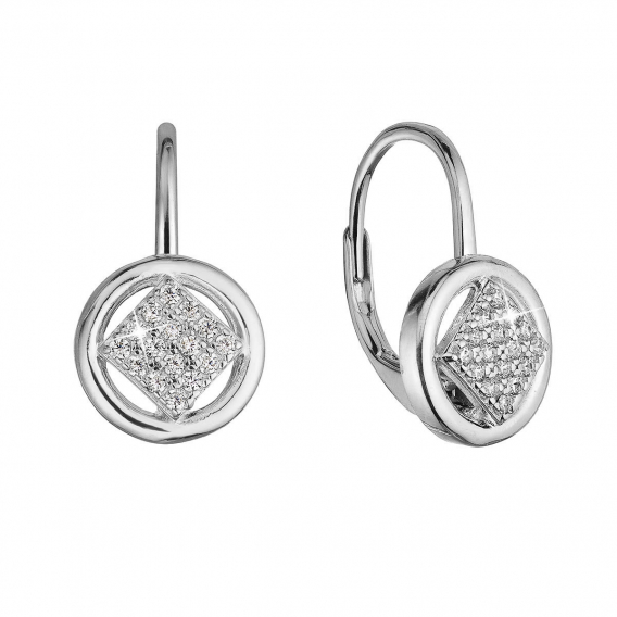 Obrázok pre Strieborné náušnice so zirkónmi 11509.1 crystal