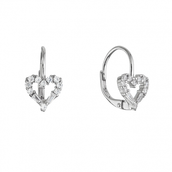 Obrázok pre Strieborné náušnice srdca 11717.1