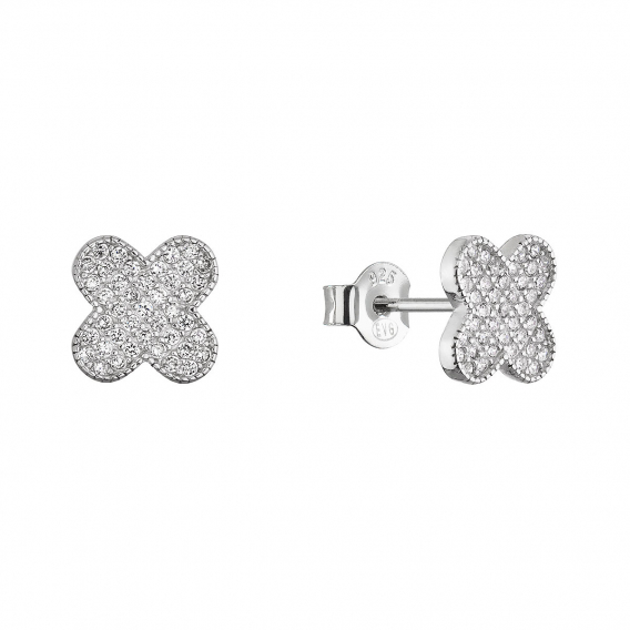 Obrázok pre Strieborné náušnice štvorlístky 11763.1