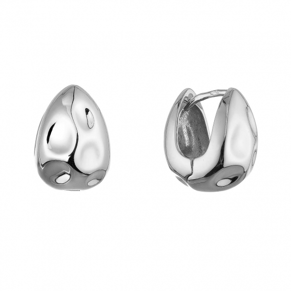 Obrázok pre Strieborné náušnice tvarované kruhy 61105