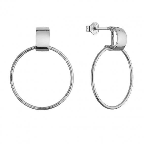 Obrázok pre Strieborné náušnice visiace kruhy 61167