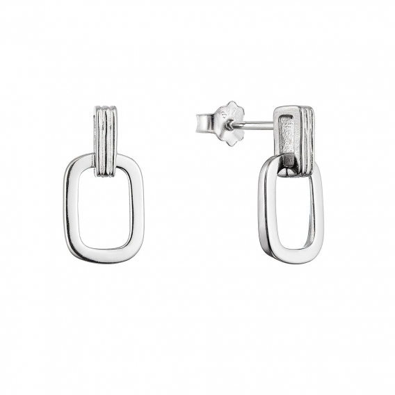 Obrázok pre Strieborné náušnice visiace obdĺžniky 61030