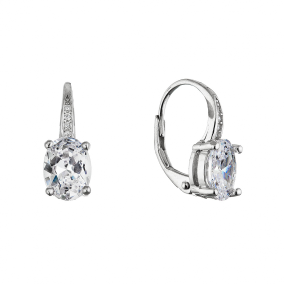 Obrázok pre Strieborné náušnice visiace ovály 11632.1