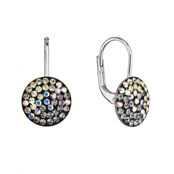 Obrázok pre Strieborné náušnice visiace s kryštálmi Swarovski mesačné jemné 31315.3 moonlight