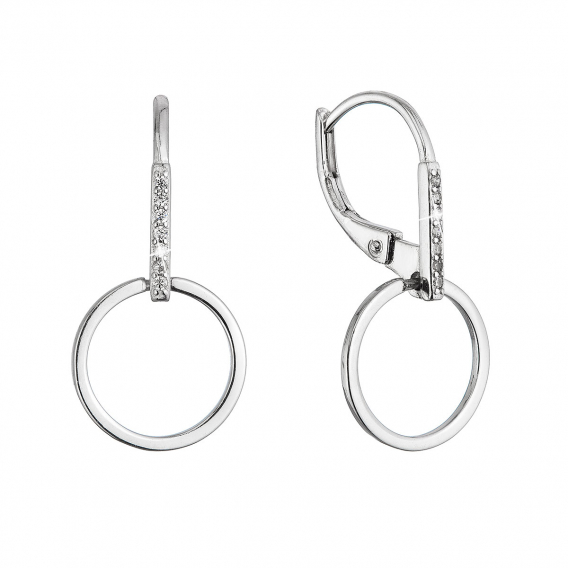 Obrázok pre Strieborné náušnice visiaci krúžok 11539.1