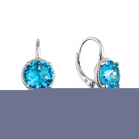 Obrázok pre Strieborné visiace náušnice 11624.3 aqua