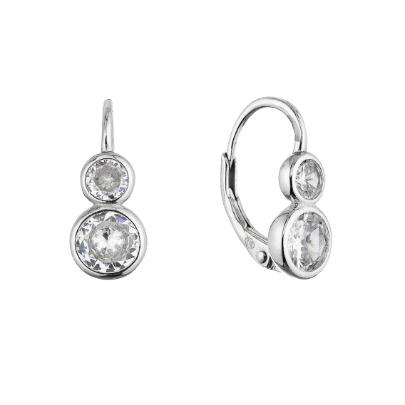 Obrázok pre Strieborné visiace náušnice dvojité 11619.1