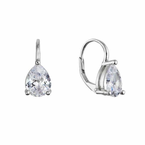 Obrázok pre Strieborné visiace náušnice kvapky 11643.1