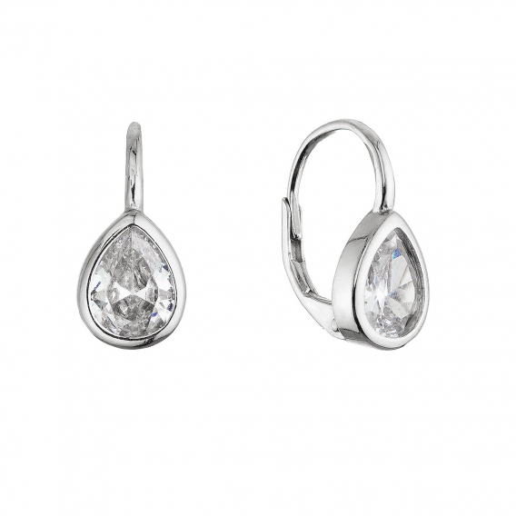Obrázok pre Strieborné visiace náušnice kvapky 11651.1