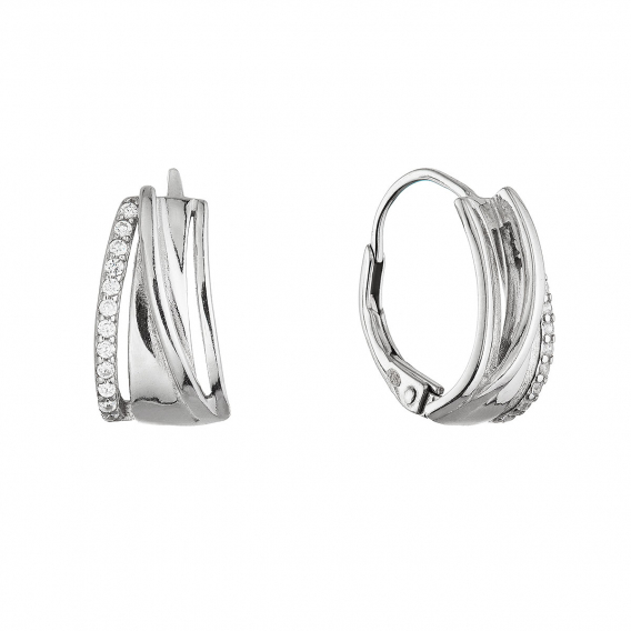 Obrázok pre Strieborné visiace náušnice prepletané 11680.1