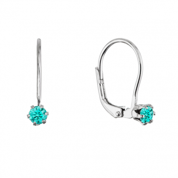 Obrázok pre Strieborné visiace náušnice s Preciosa kryštálom 31322.3 blue zircon