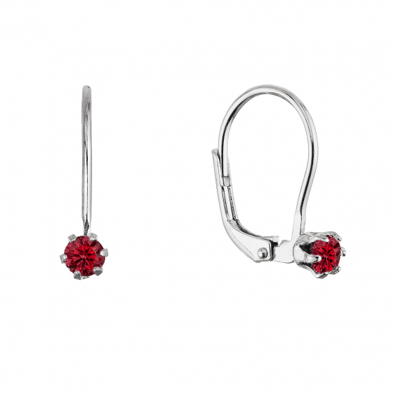 Obrázok pre Strieborné visiace náušnice s Preciosa kryštálom 31322.3 siam