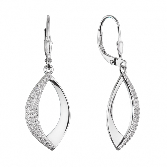 Obrázok pre Strieborné visiace náušnice slzy 11697.1