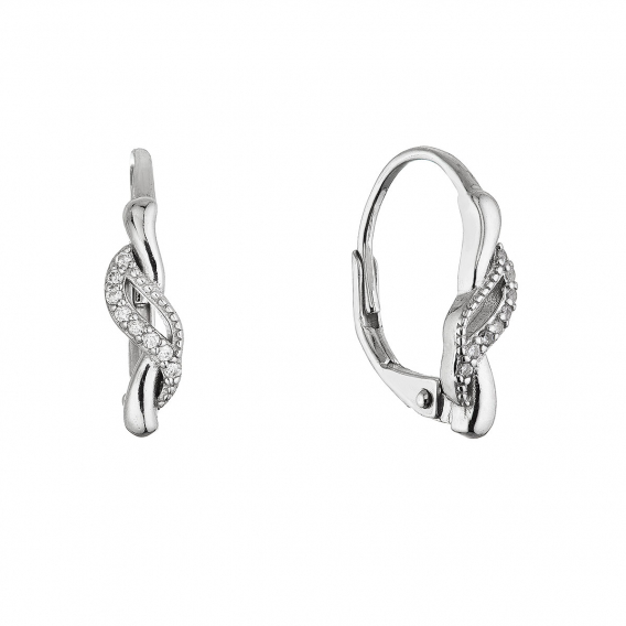 Obrázok pre Strieborné visiace náušnice vlnka 11671.1