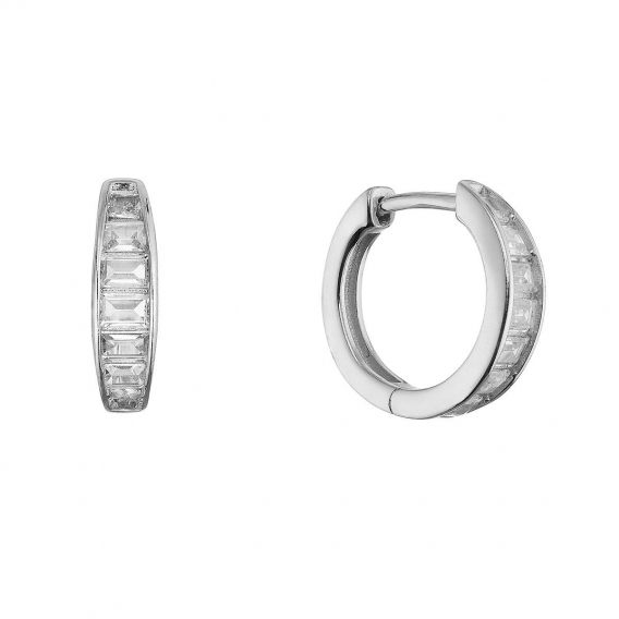 Obrázok pre Strieborné zdobené kruhy so zirkónmi 11767.1