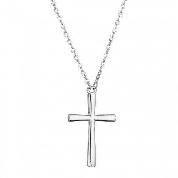 Obrázok pre Strieborný náhrdelník jednoduchý kríž 62038