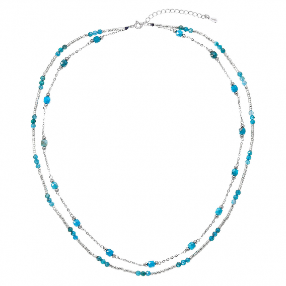 Obrázok pre Strieborný náhrdelník s apatitmi 12183.3