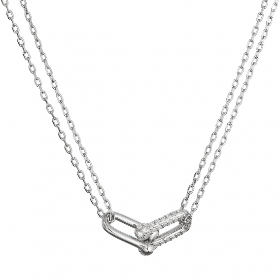 Obrázok pre Strieborný náhrdelník s elegantným uzlom a zirkónmi 12142.1