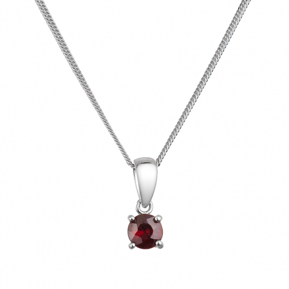 Obrázok pre Strieborný náhrdelník s granátom 12078.3