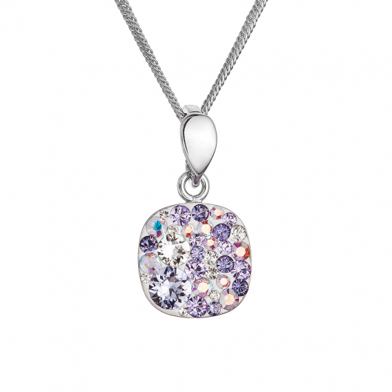 Obrázok pre Strieborný náhrdelník so Swarovski kryštálmi 32088.3 sviolet
