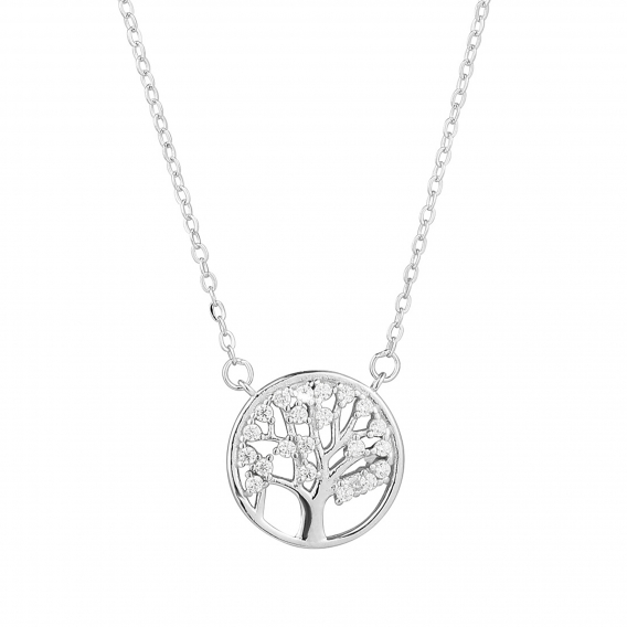 Obrázok pre Strieborný náhrdelník strom života so zirkónmi 12097.1 crystal