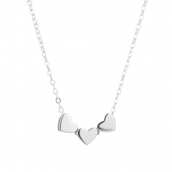 Obrázok pre Strieborný náhrdelník tri srdiečka vedľa seba 62021