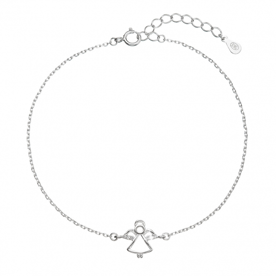 Obrázok pre Strieborný náramok anjelik so zirkónmi 13028.1