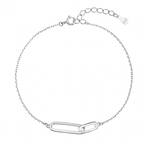 Obrázok pre Strieborný náramok dva oválky 63012