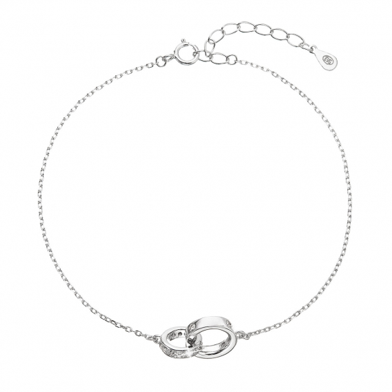 Obrázok pre Strieborný náramok krúžky so zirkónmi 13032.1